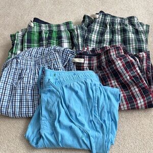 5 pairs of men’s size small elastic waist sleep lounge pants